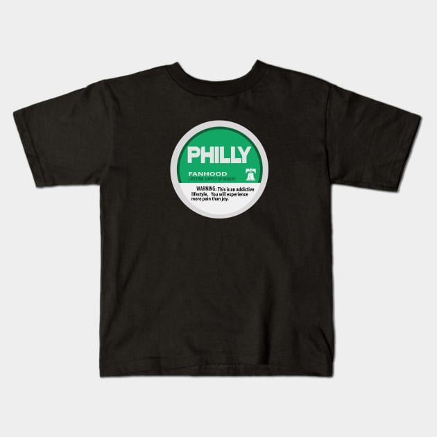Philly Fan Hood Kids T-Shirt by Philly Drinkers